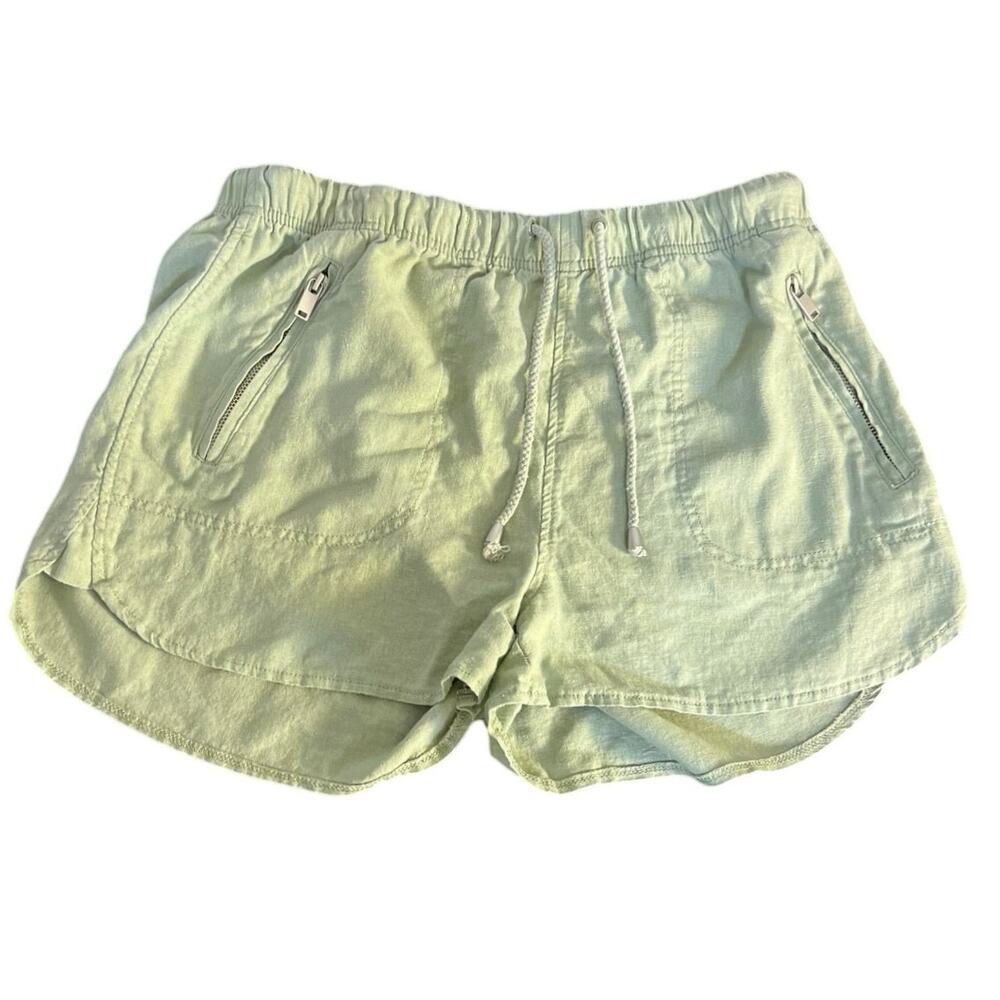 BlankNYC Light Green Linen Blend Pull On Shirts with Zip Pockets Size 29